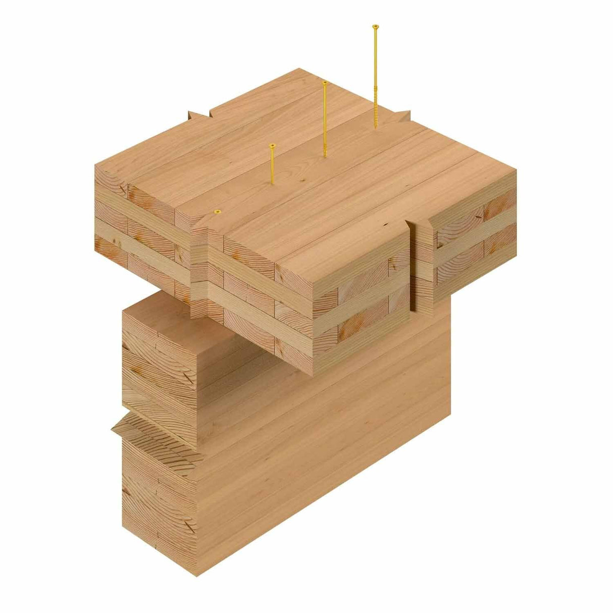 Simpson Strong-Tie SDCP22512 Strong-Drive (0.225" x 5-1/2") T40 Yellow Zinc SDCFC Timber-CFC Screw, Flat Head w/ Nibs (250 Pack) - 3