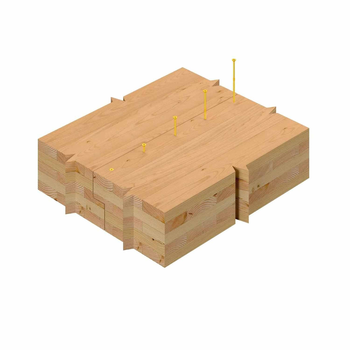 Simpson Strong-Tie SDCP22512 Strong-Drive (0.225" x 5-1/2") T40 Yellow Zinc SDCFC Timber-CFC Screw, Flat Head w/ Nibs (250 Pack) - 4