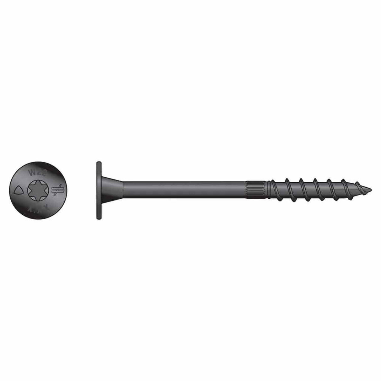 Simpson Strong-Tie SDW22638MB Strong-Drive (.220 in. x 6-3/8") T40 E-coat Truss-Ply Screw, Low Profile Head (200 Pack) - 2