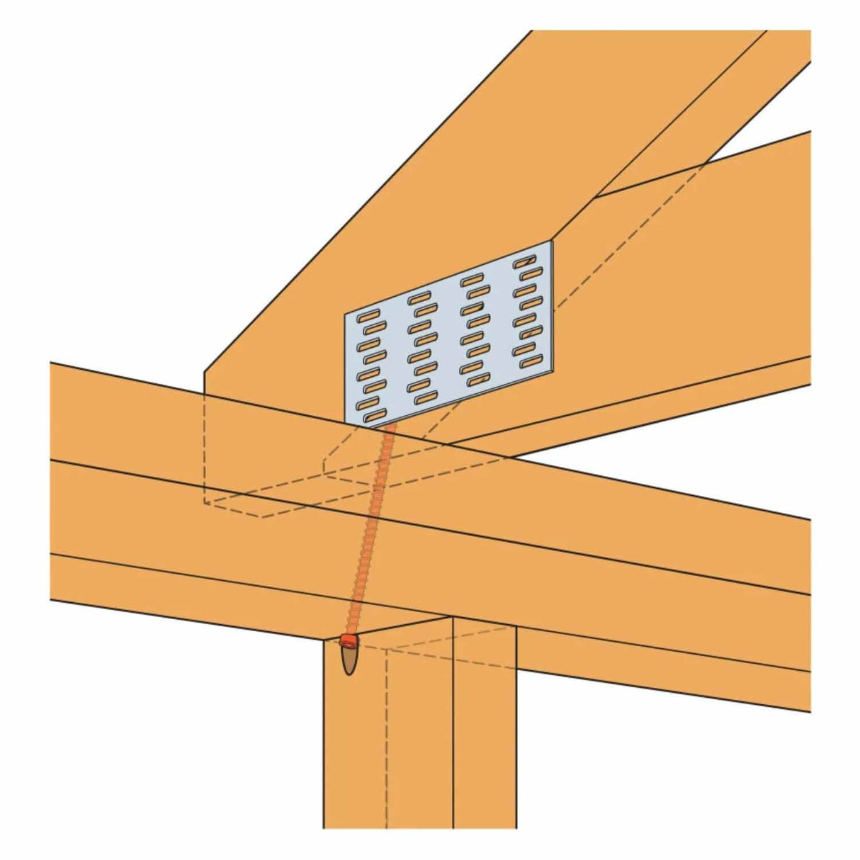 Simpson Strong-Tie SDWC15450-KT Strong-Drive(.155" x 4-1/2") T30 E-coat SDWC Truss Screw, Cap Head, Black (50 Pack) - 7