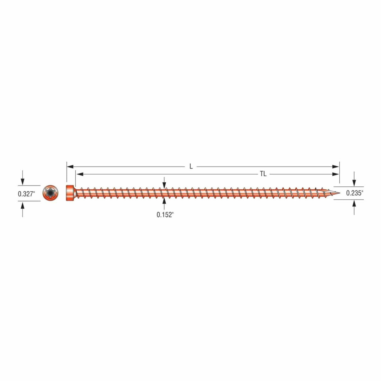 Simpson Strong-Tie SDWC15600B-KT Strong-Drive(.155" x 4-1/2") T30 E-coat SDWC Truss Screw, Cap Head, Orange (500 Pack) - 6
