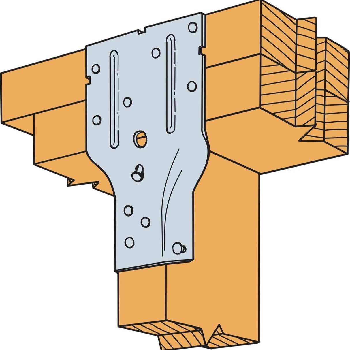Simpson Strong-Tie SP2Z (3-1/2" x 6-5/8") Stud-Plate Tie - XMAX Finish - 2