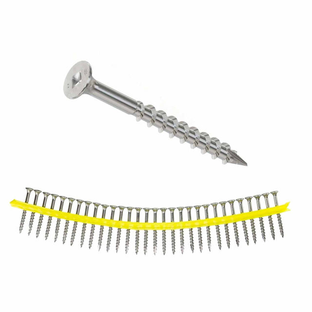 Simpson Strong-Tie SSWSC2BS (#8 x 2") Strong-Wall Roofing Tile Screw Collated Type 305 Stainless Steel (2000 Pack)