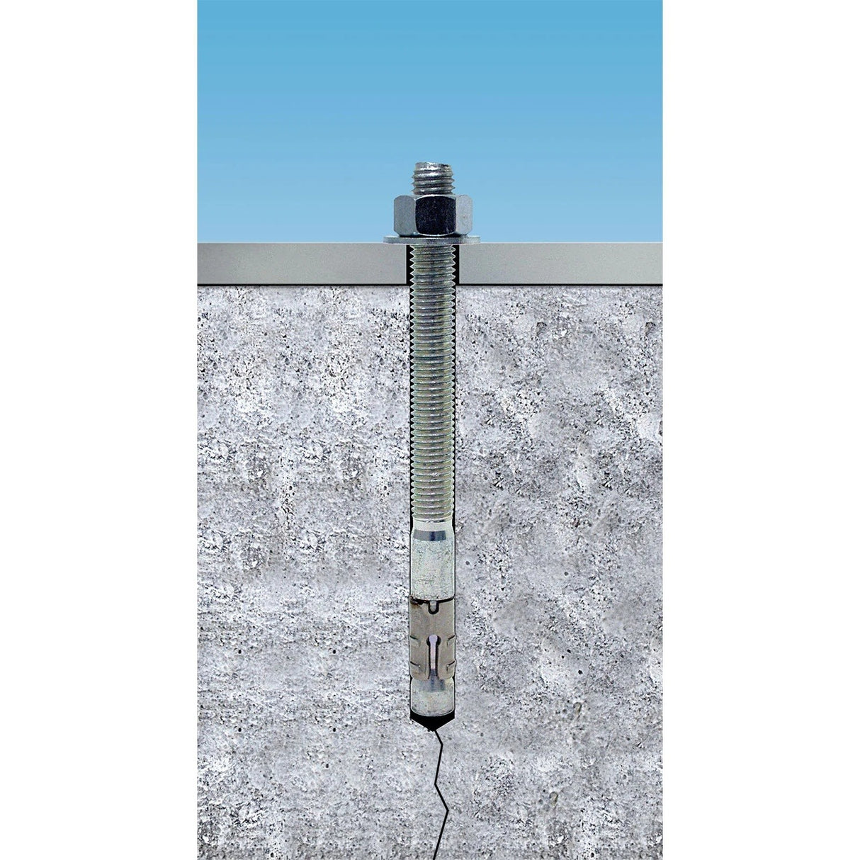 Simpson Strong-Tie STB2-373004SS Strong-Bolt (3/8" x 3") Stainless Steel 2 Wedge Anchor - Uassembled(50 Pack) - 3