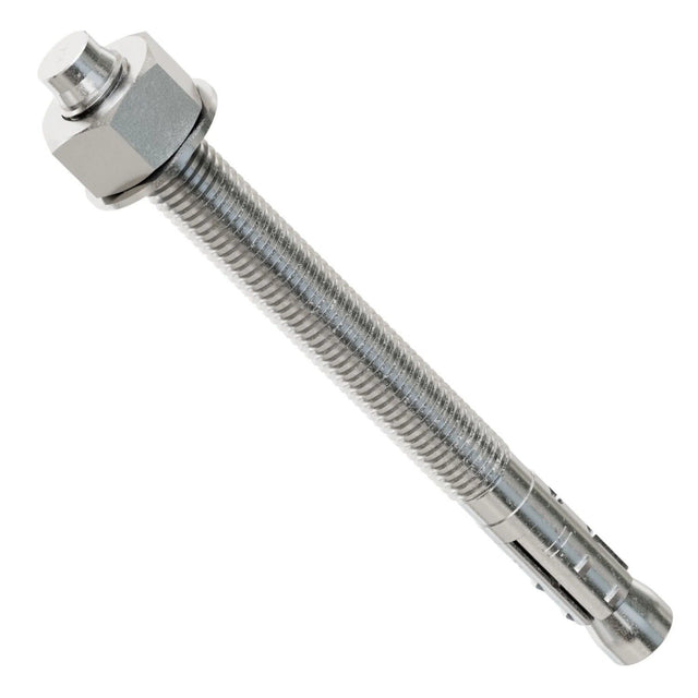 Simpson Strong-Tie STB2-758124SS Strong Bolt (3/4" x 8-1/2") 2 Wedge Anchor - Type 304, Unassembled (10 Pack)