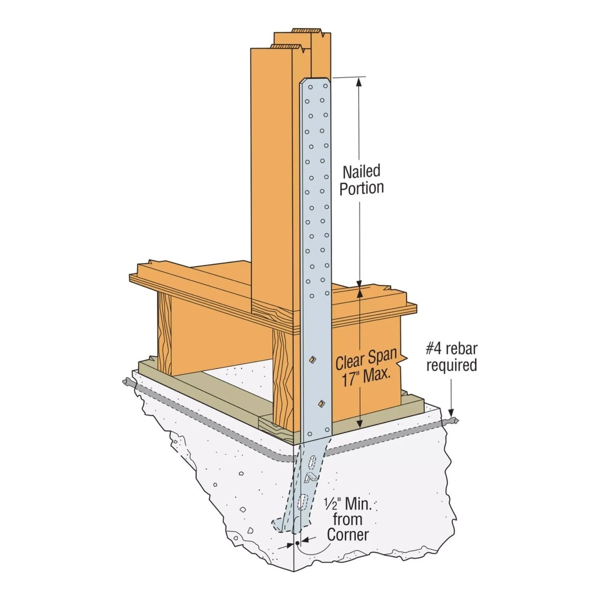 Simpson Strong-Tie STHD14 (26-1/8 in.) Strap-Tie Holdown, Galvanized - 2
