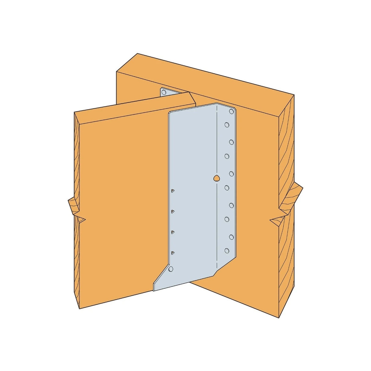 Simpson Strong-Tie SUL1.81/9 (1-3/4" x 9-1/4 to 9-1/2") Galvanized Left-Skewed U-Shaped Hanger - 4