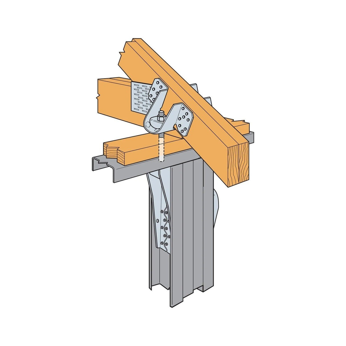 Simpson S/HDU6 Strong-Tie Light Gauge Holdown For Steel - G90 Galvanized - 5