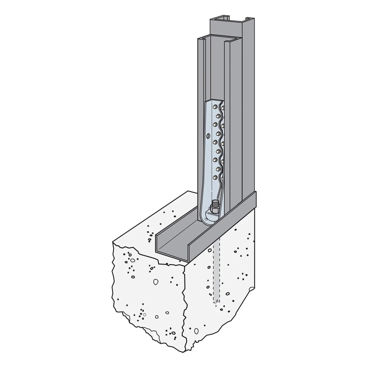 Simpson S/HDU6 Strong-Tie Light Gauge Holdown For Steel - G90 Galvanized - 7