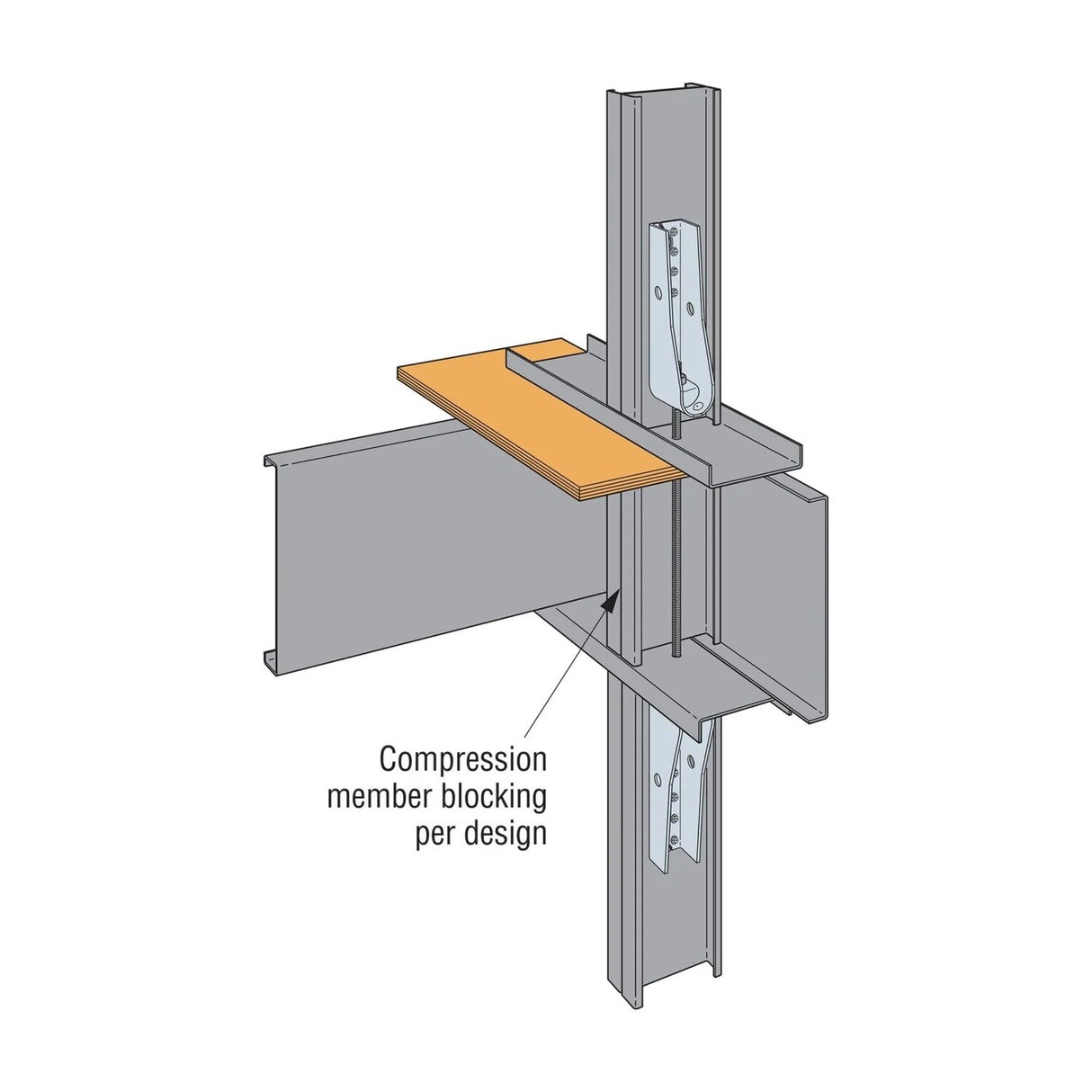 Simpson S/HDU6 Strong-Tie Light Gauge Holdown For Steel - G90 Galvanized - 9