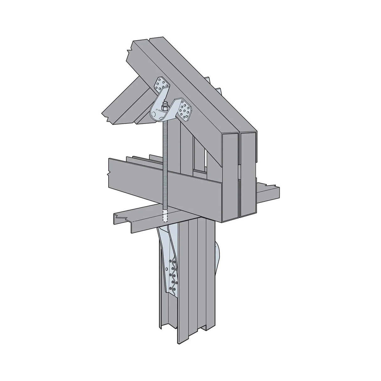 Simpson S/HDU6 Strong-Tie Light Gauge Holdown For Steel - G90 Galvanized - 10