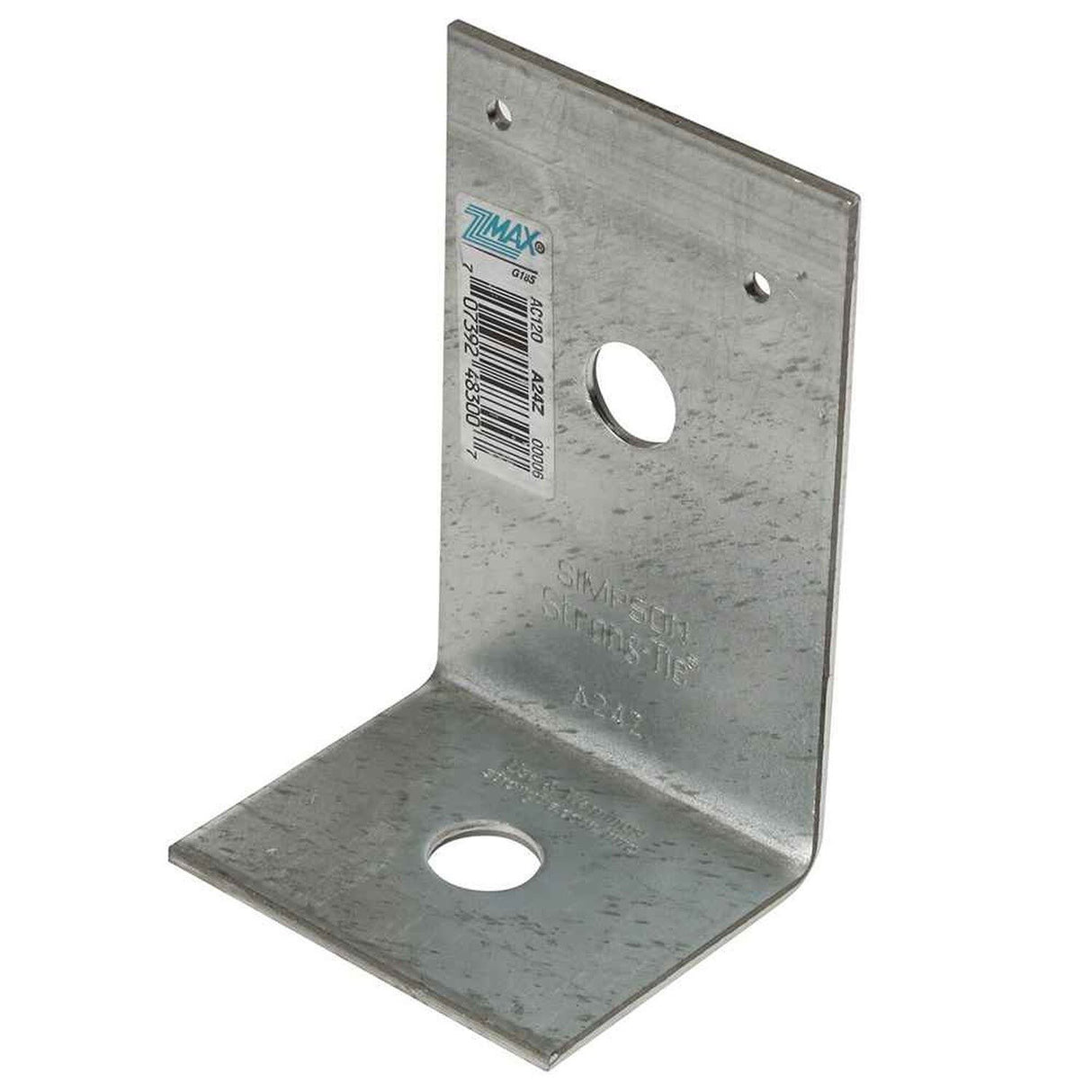 Simpson Strong-Tie A24Z (2" x 3-7/8" x 2-1/2") 12Ga ZMAX A Angle for Wood Applications