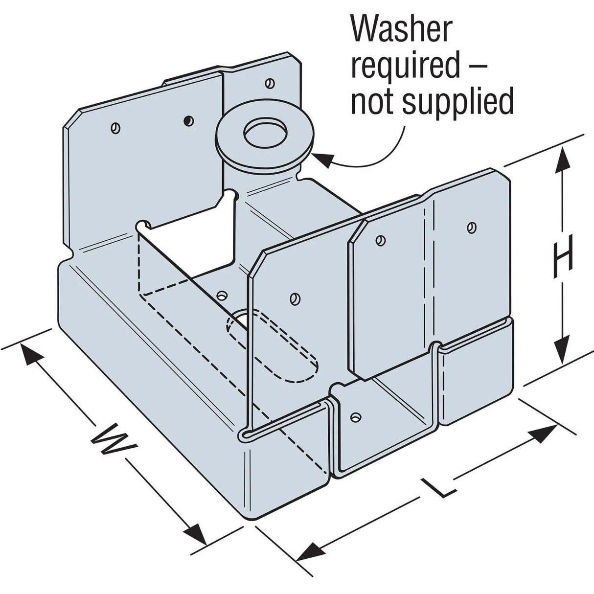 Simpson Strong-Tie ABA46RZ (5-3/16") 14Ga Adjustable Standoff Post Base for 4x6 Rough - ZMAX Finish - 2