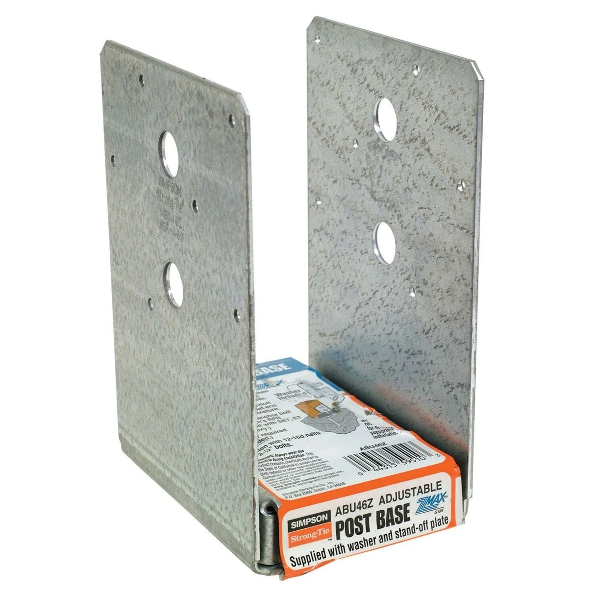 Simpson Strong-Tie ABU46RZ Adjustable Post Base for Rough Cut 4x6 Lumber with ZMAX Finish