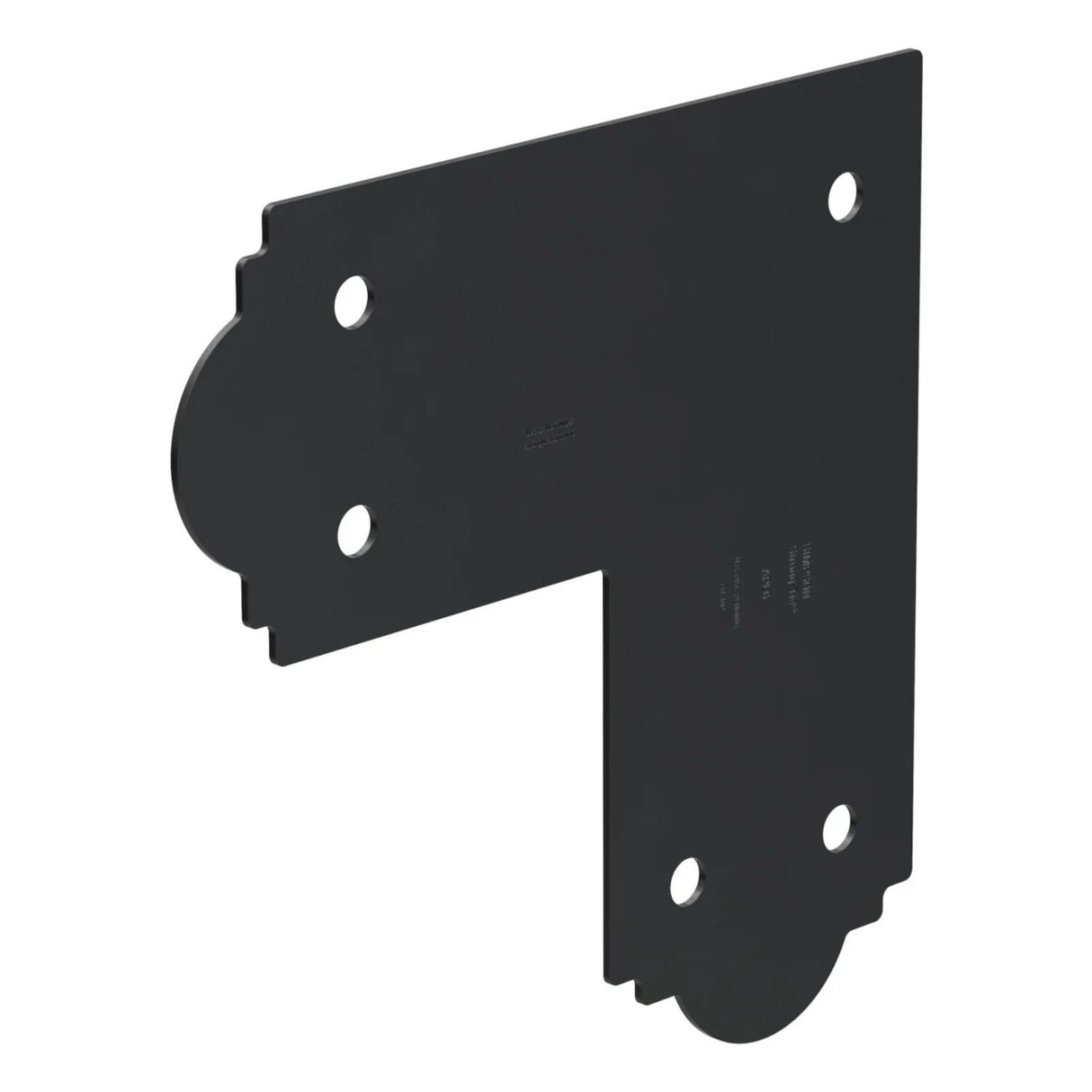 Simpson Strong-Tie APL6 Outdoor Accents Mission Collection ZMAX Black Powder-Coated L Strap for 6x6 - 3