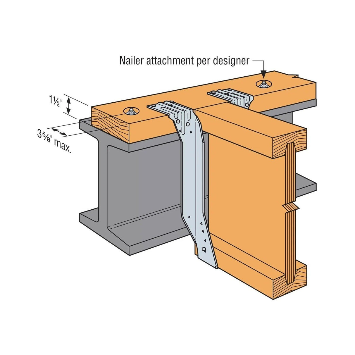 Simpson Strong-Tie BA1.81/11.88 (1-3/4" x 11-7/8") Top-Flange Joist Hanger for Engineered Wood - 3