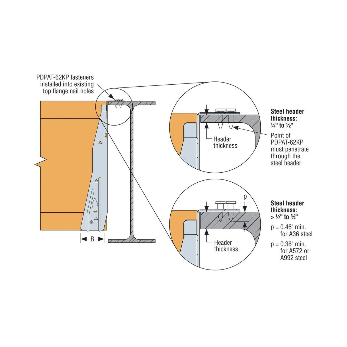 Simpson Strong-Tie BA1.81/11.88 (1-3/4" x 11-7/8") Top-Flange Joist Hanger for Engineered Wood - 7