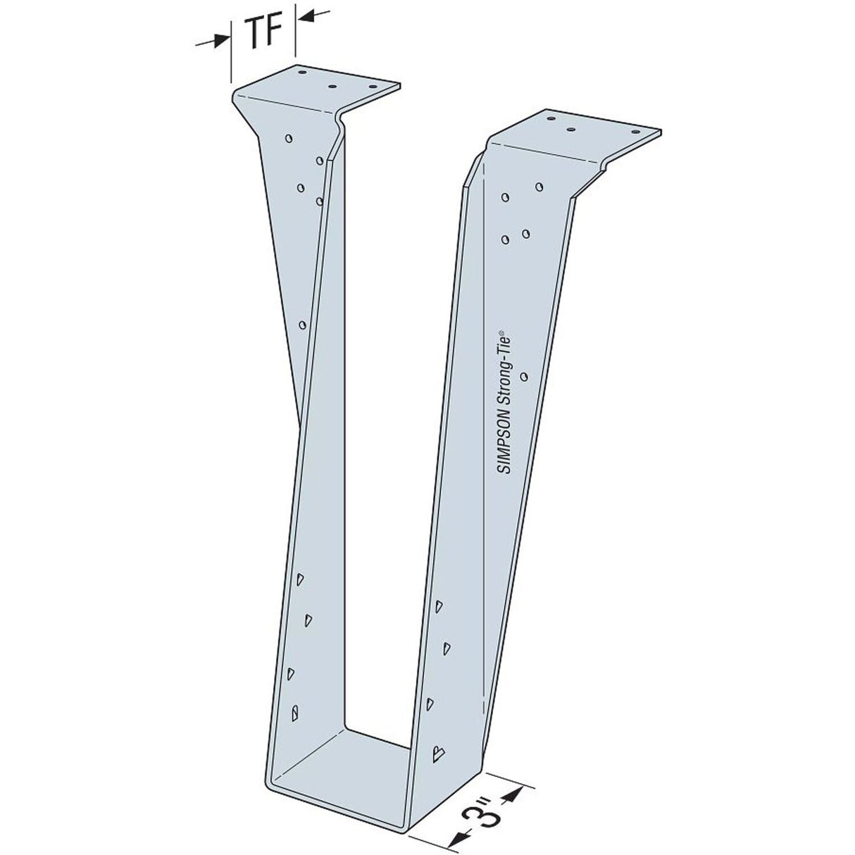 Simpson BA4.75/11.88 Strong-Tie Top-Flange Joist Hanger for Double 2-5/16" x 11-7/8" Engineered Wood - 3