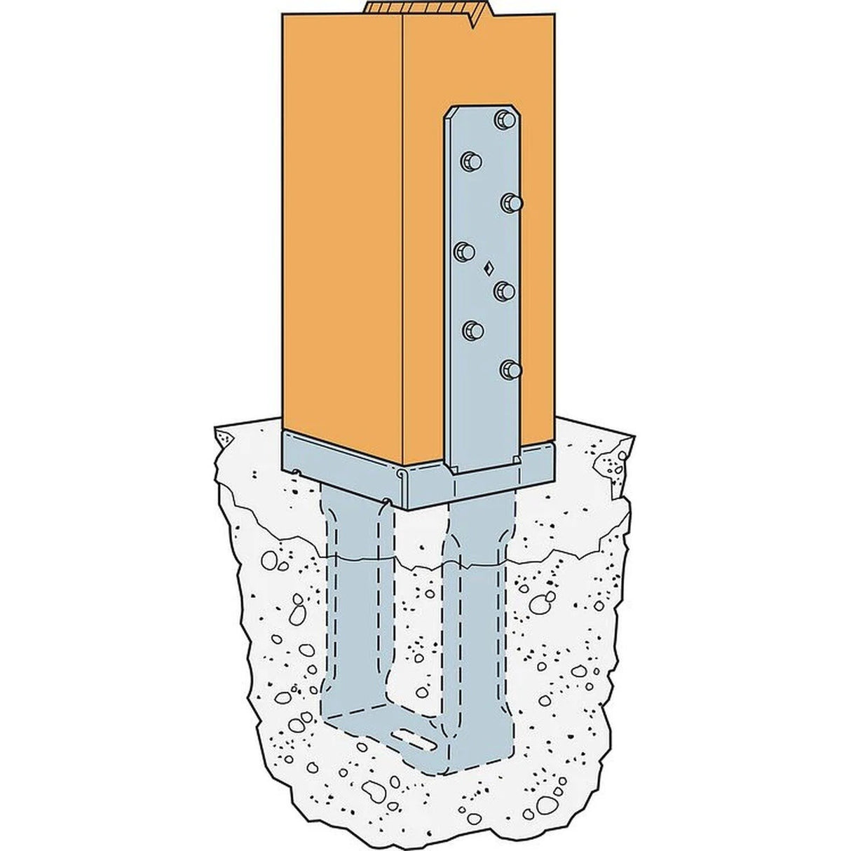 Simpson Strong-Tie CBSQ66 (6x6) Galvanized Standoff Column Base - 2