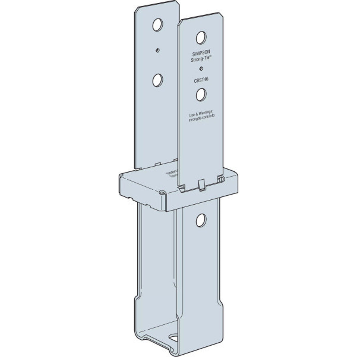 Simpson Strong-Tie CBST46HDG Hot-Dip Galvanized Standoff Column Base for 4x6