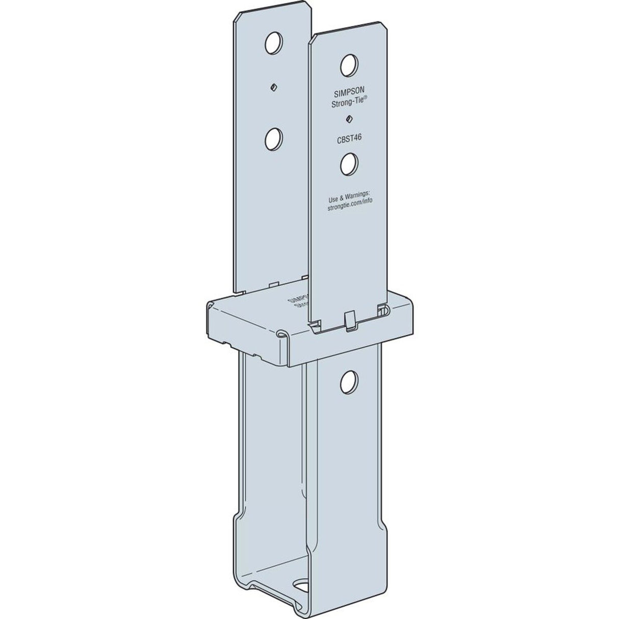 Simpson Strong-Tie CBST46Z ZMAX Standoff Column Base for 4x6
