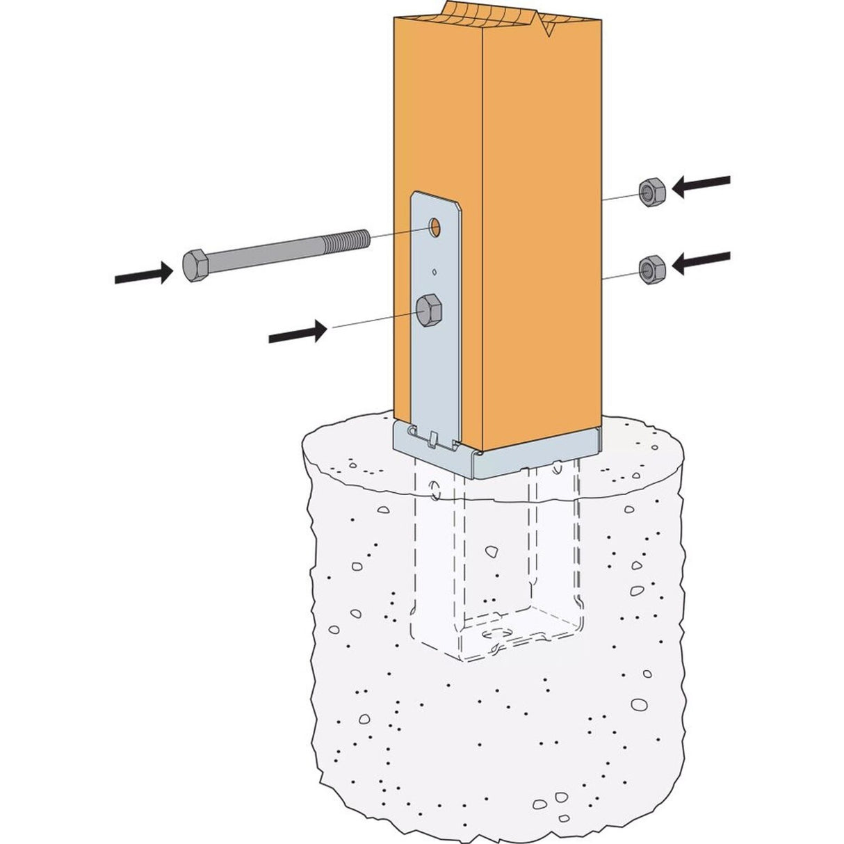 Simpson Strong-Tie CBST46Z ZMAX Standoff Column Base for 4x6 - 2