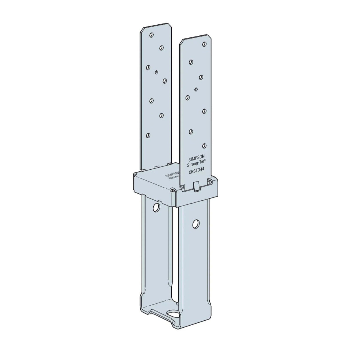 Simpson Strong-Tie CBSTQ44-SDS2HDG Quick-Install Column Base w/SDS Screws - Hot Dip Galvanized