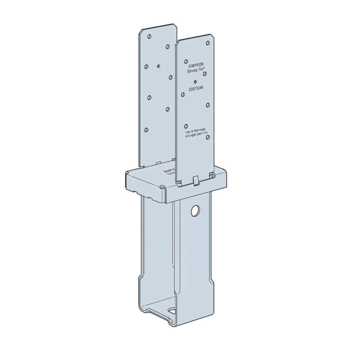 Simpson Strong-Tie CBSTQ46-SDS2HDG (8-11/16") Quick-Install Column Base w/ SDS Screws - Hot Dip Galvanized