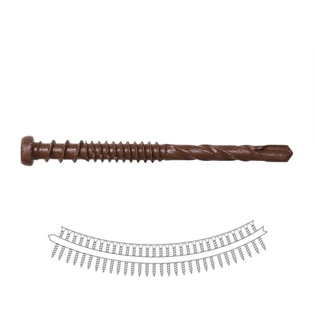 Simpson Strong-Tie DCSD238SBR01 Deck-Drive (#10 x 2-3/8") DCSD Composite-to-Steel Screw - Brown 01 (1000 Pack))