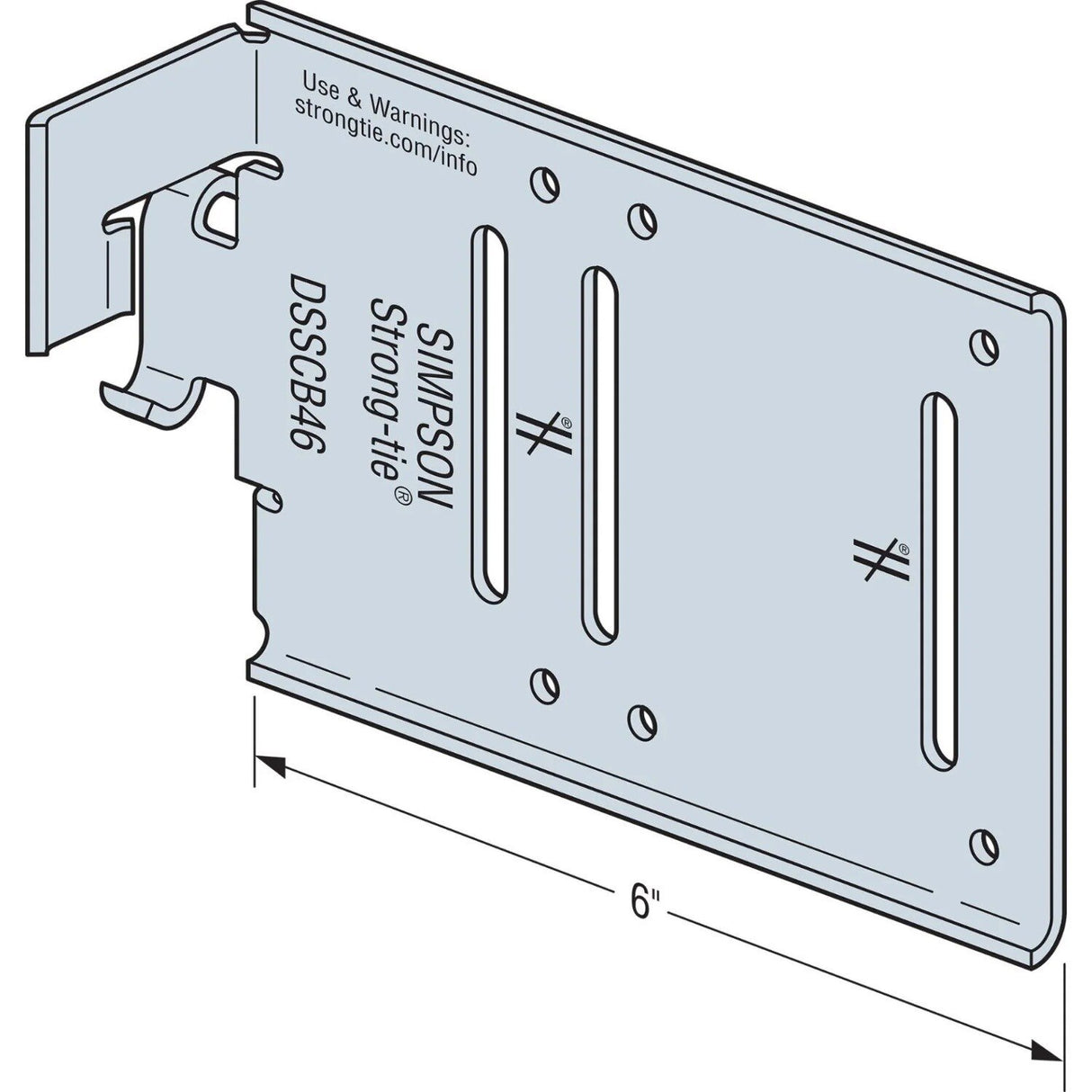 Simpson DSSCB46-KT25 Strong-Tie 4" x 6" Bypass Framing Drift Strut Connector Kit with Screws for Cold-Formed Steel Construction (25 Pack) - 2