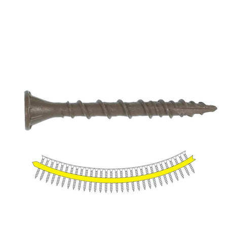 Simpson Strong-Tie DSVT158S Deck-Drive (#8 x 1-5/8") T25 DSV Quik Guard Wood Screw, Flat Head, Tan (2000 Pack)