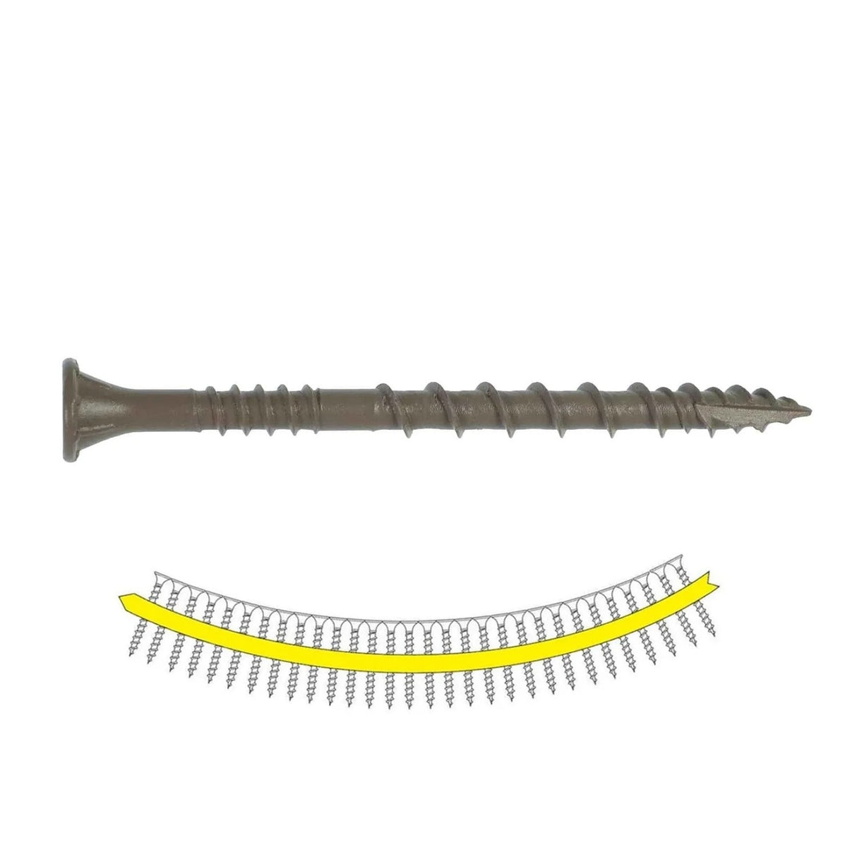 Simpson Strong-Tie DSVT212S Deck-Drive (#10 x 2-1/2") T25 DSV Quik Guard Wood Screw, Flat Head, Tan (1000 Pack)