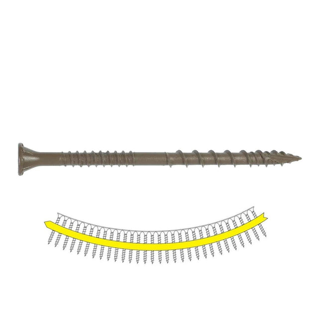 Simpson Strong-Tie DSVT3S Deck-Drive (#10 x 3") T25 DSV Quik Guard Wood Screw, Flat Head, Tan (1000 Pack)