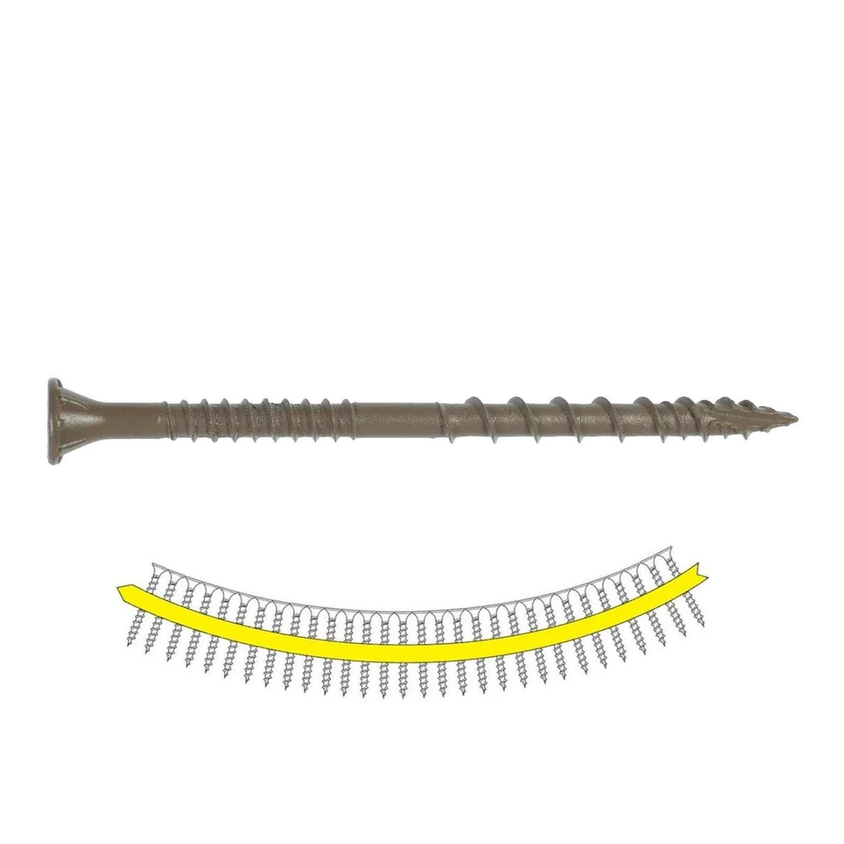 Simpson Strong-Tie DSVT3S Deck-Drive (#10 x 3") T25 DSV Quik Guard Wood Screw, Flat Head, Tan (1000 Pack)