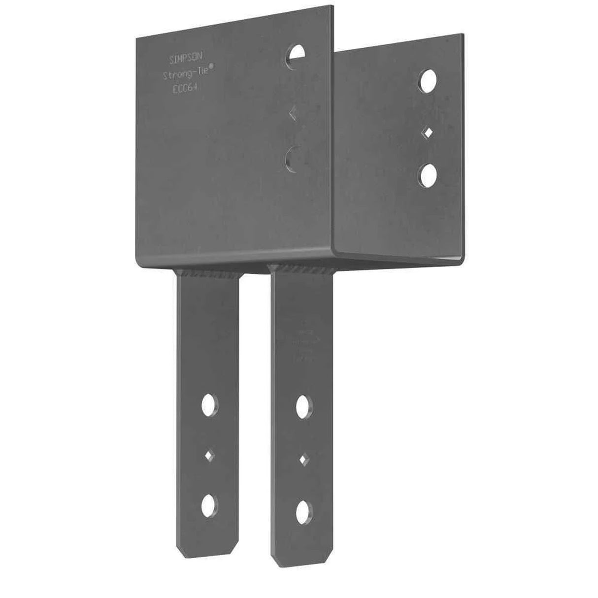 Simpson Strong-Tie ECC64HDG End Column Cap Hot Dip Galvanized for 6x Beam to 4x Post Wood Connection