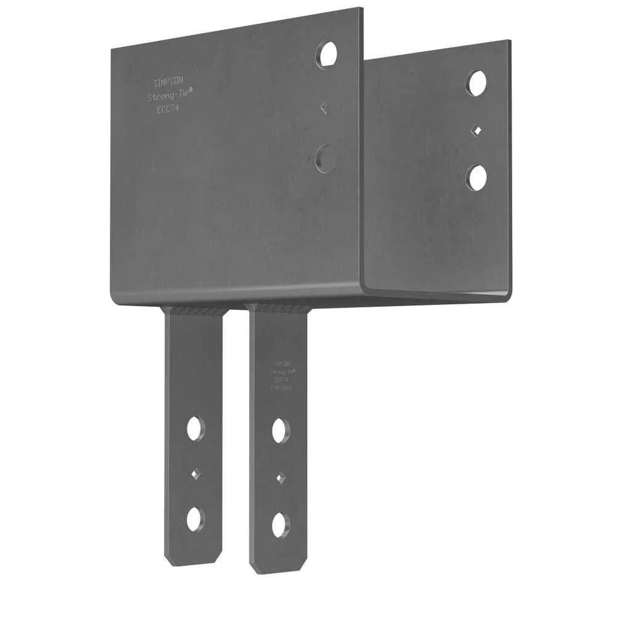 Simpson Strong-Tie ECC74 End Column Cap for 7x Beam to 4x Post Connection, Gray Paint