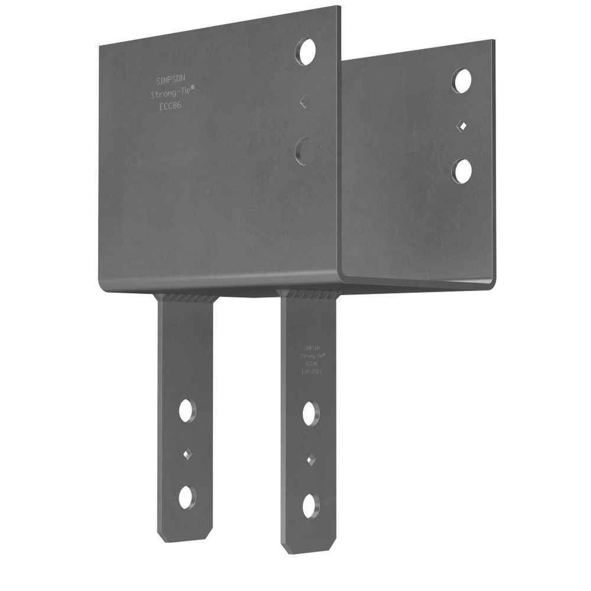 Simpson Strong-Tie ECC86 End Column Cap for 8x Beam to 6x Post - Heavy-Gauge Steel, Gray Paint