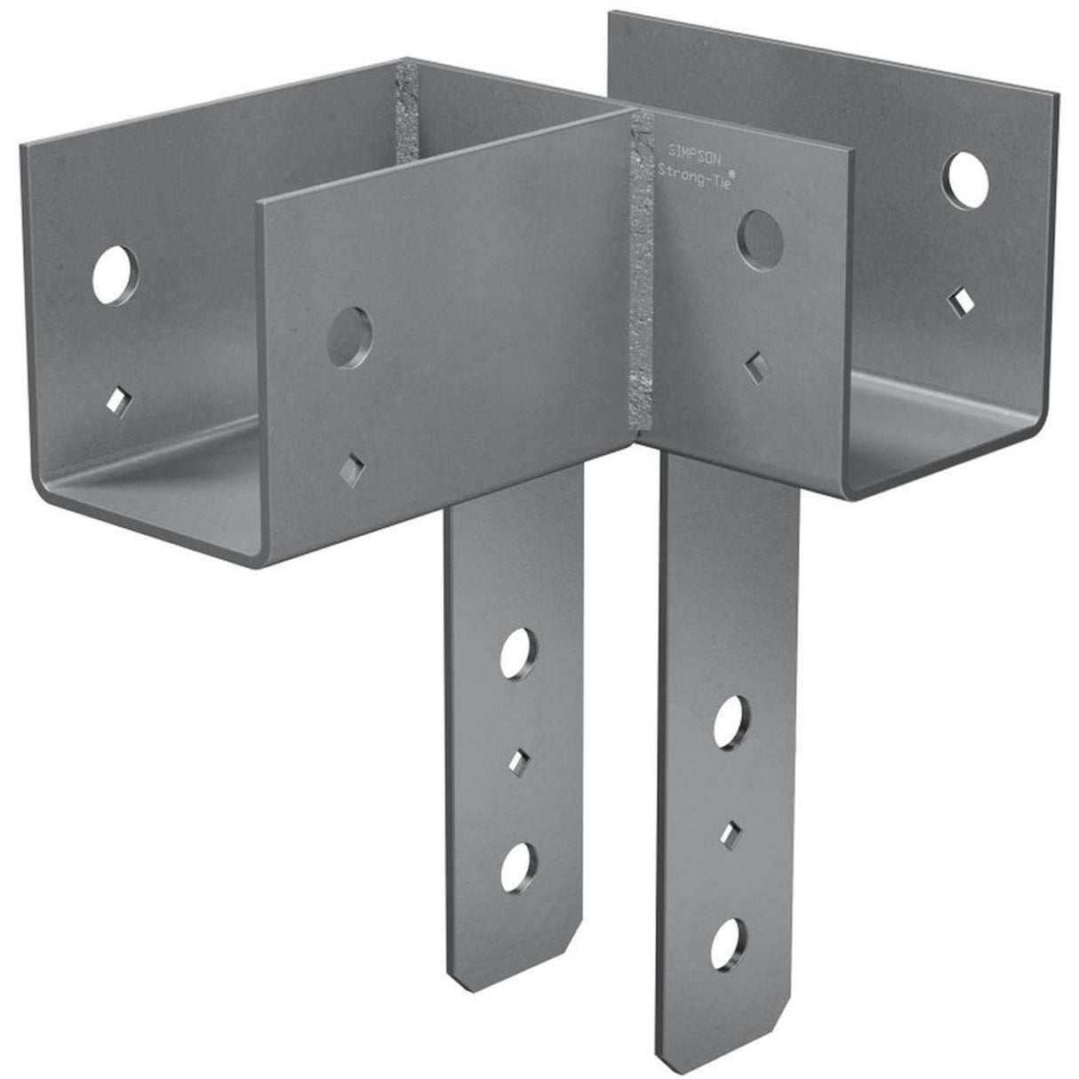 Simpson Strong-Tie ECCLL444 L-Shape End Column Cap for 4x Beams and 4x Post, Skewed Left - Heavy-Duty Wood Connector