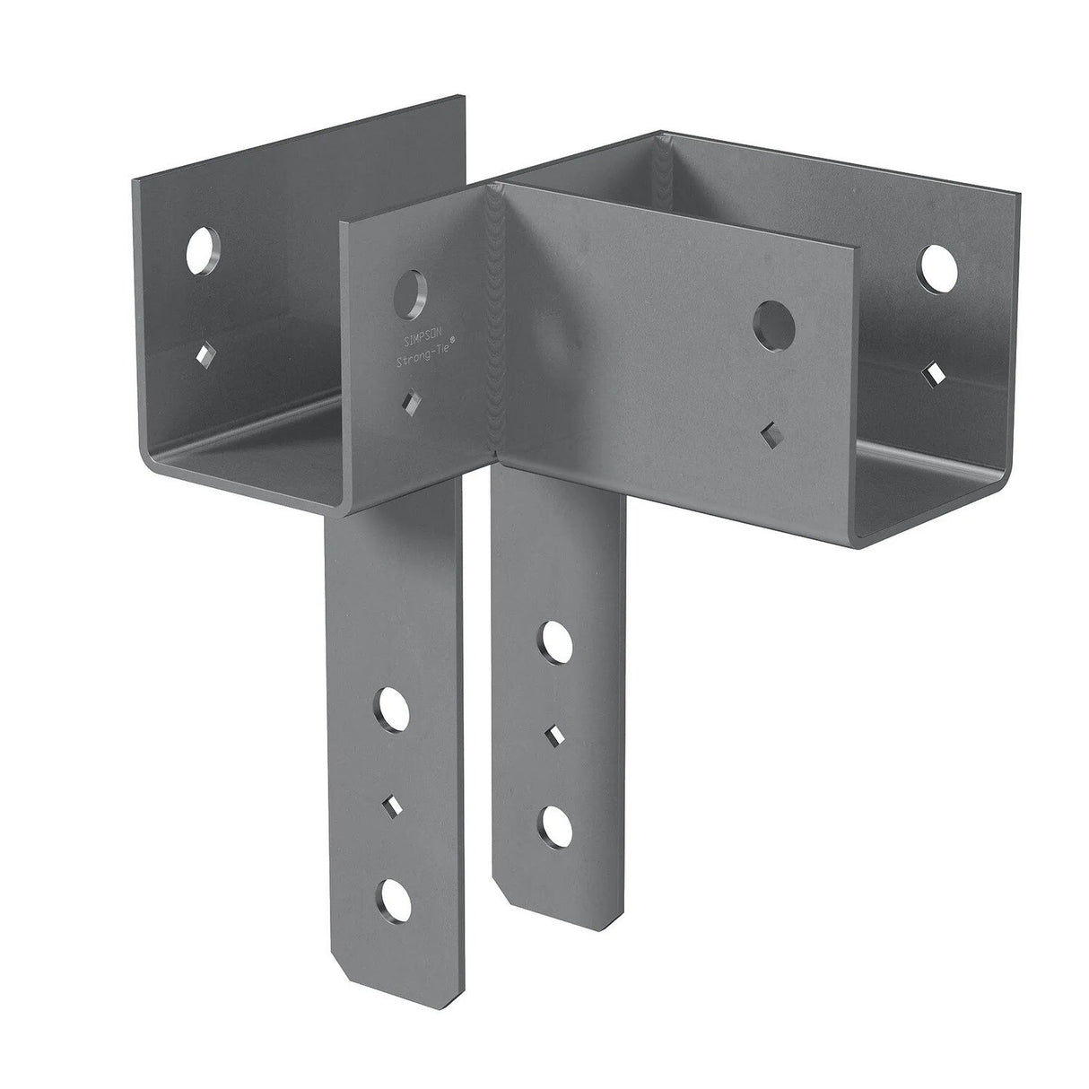 Simpson ECCLR666HDG Strong-Tie L-Shape End Column Cap for 6x Beams and 6x Post, Hot-Dip Galvanized - Right Direction, Heavy-Duty Structural Connector
