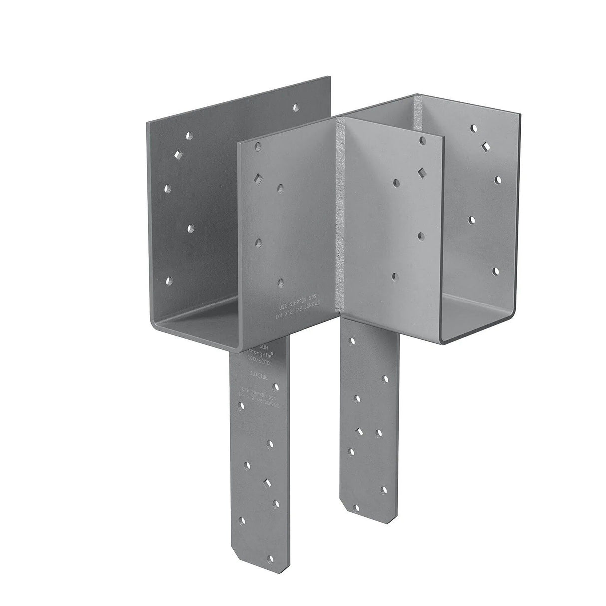 Simpson Strong-Tie ECCLRQ444SDS L-Shape End Column Cap for 4x Beams and 4x Post with SDS Screws, Skewed Right