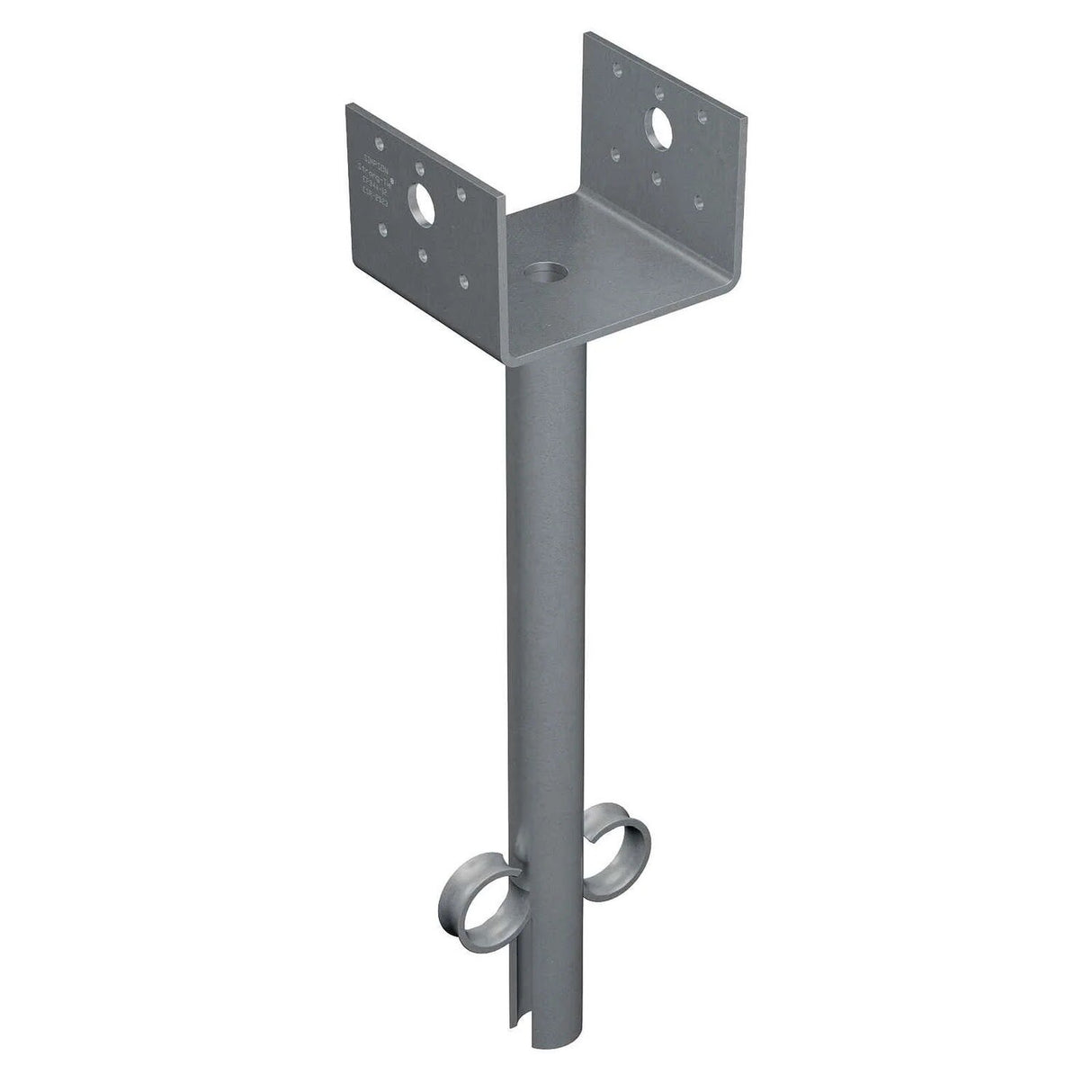 Simpson EPB44-12HDG Strong-Tie Hot-Dip Galvanized Elevated Post Base for 4x4 with 12" Pipe - Adjustable Standoff for Concrete