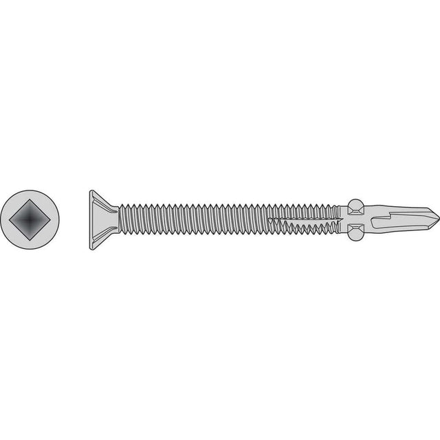 Simpson Strong-Tie F12C200FDC None Self-Drilling Flat-Head Screw with Wings (100 Pack)
