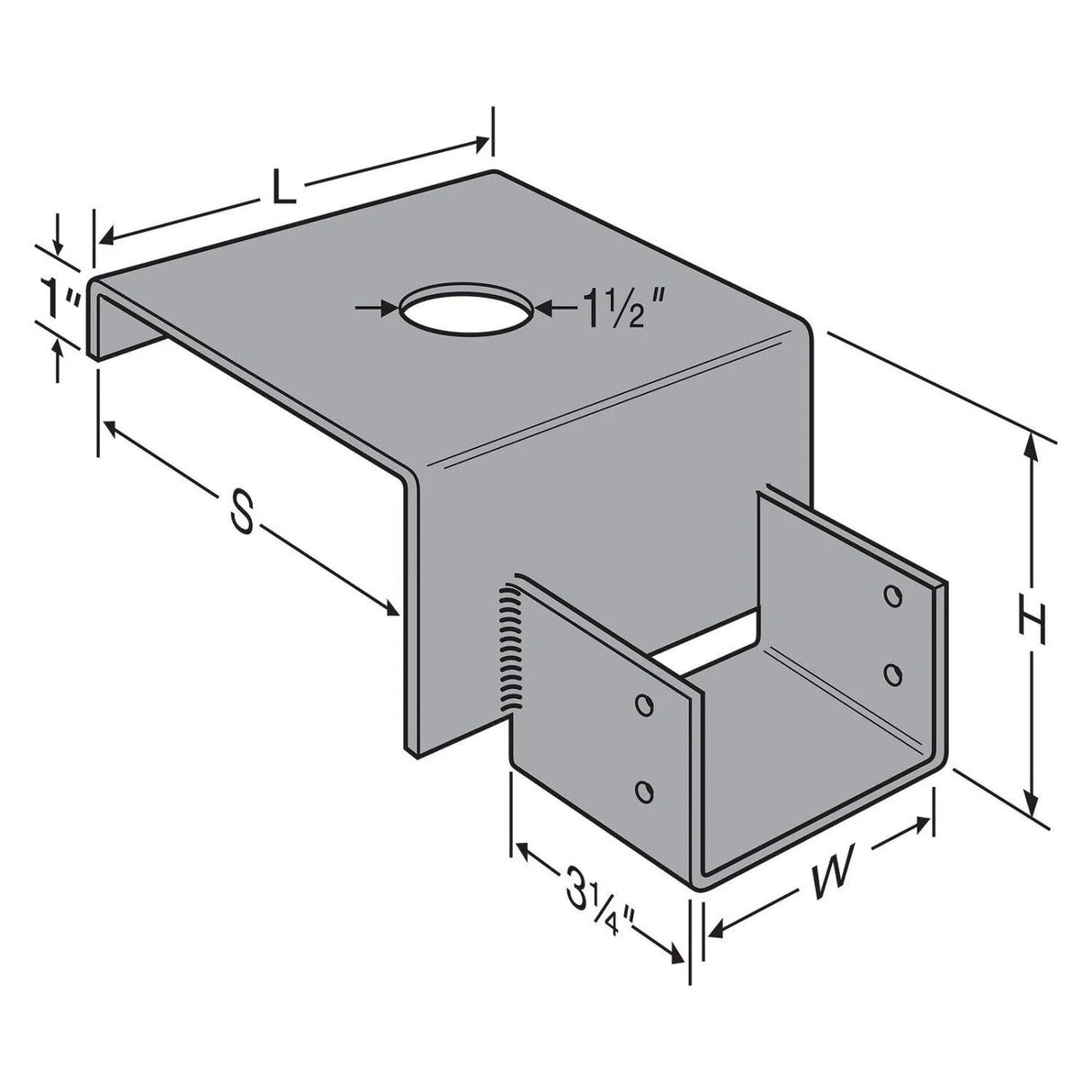 Simpson Strong-Tie GH46-8/3 GH Top-Flange Hanger for 4x6 Girder - 2