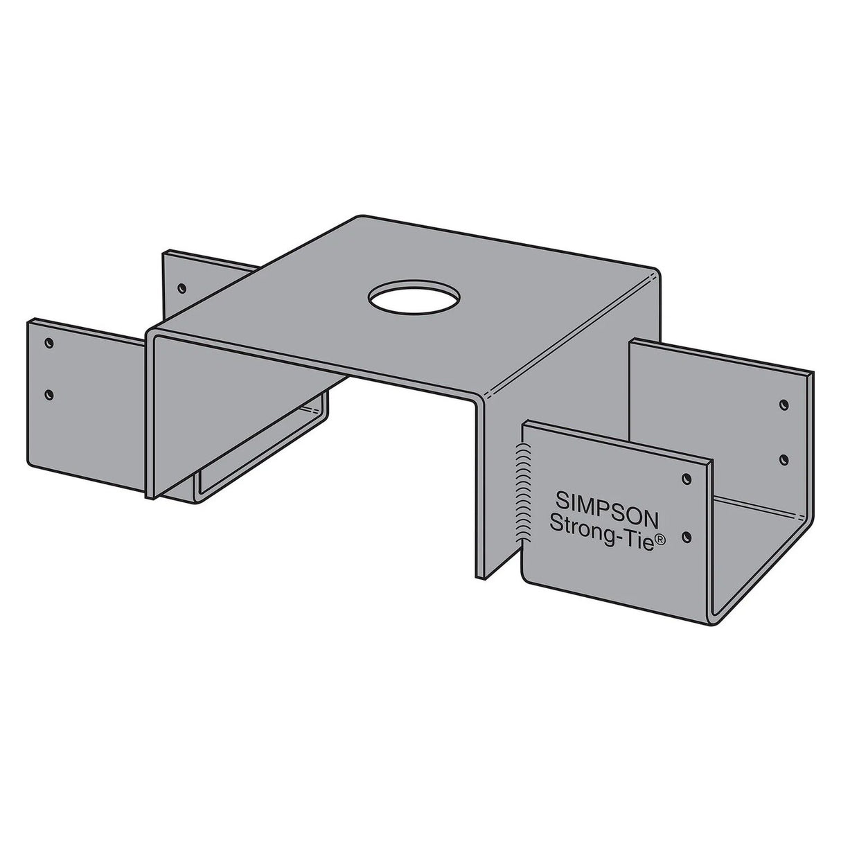 Simpson GHD46-6 Strong-Tie Top-Flange Saddle Hanger for 4x6 Girders, 6" Foundation Wall