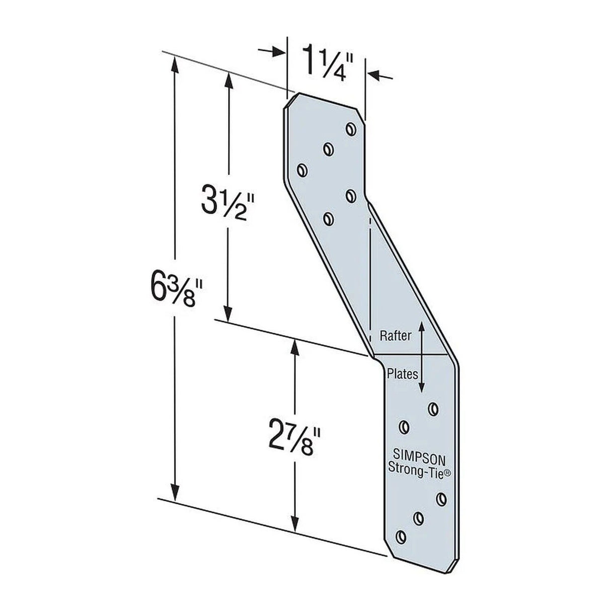 Simpson H2.5T Strong-Tie Hurricane Tie for Wood Construction - 2