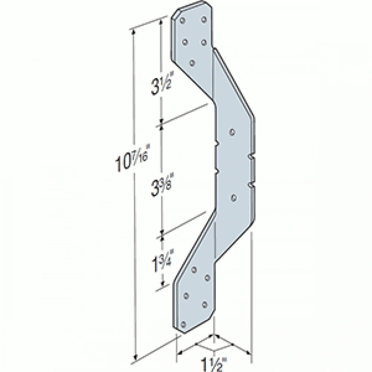 Simpson Strong-Tie H2A (18-Gauge) Hurricane Tie - G90 Zinc Galvanized - 2