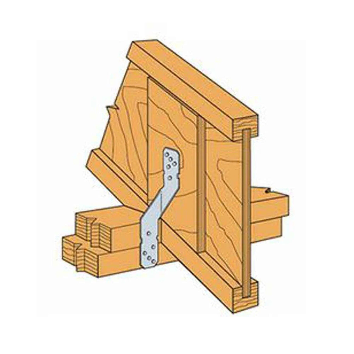 Simpson Strong-Tie H8SS (1-1/4" x 8" 18 Gauge) Hurricane Tie - Stainless Steel for Wood Construction - 6