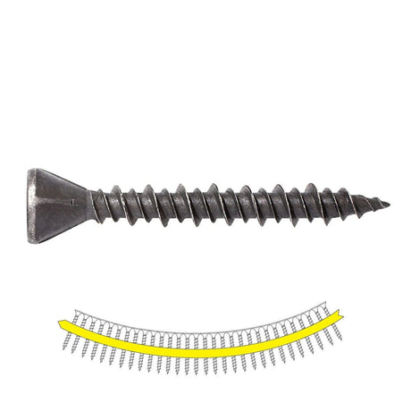 Simpson Strong-Tie HCKMTH114S (#7 x 1-1/4") Collated MTH Wood Underlayment Screw - Gray Phosphate (1000 Pack)