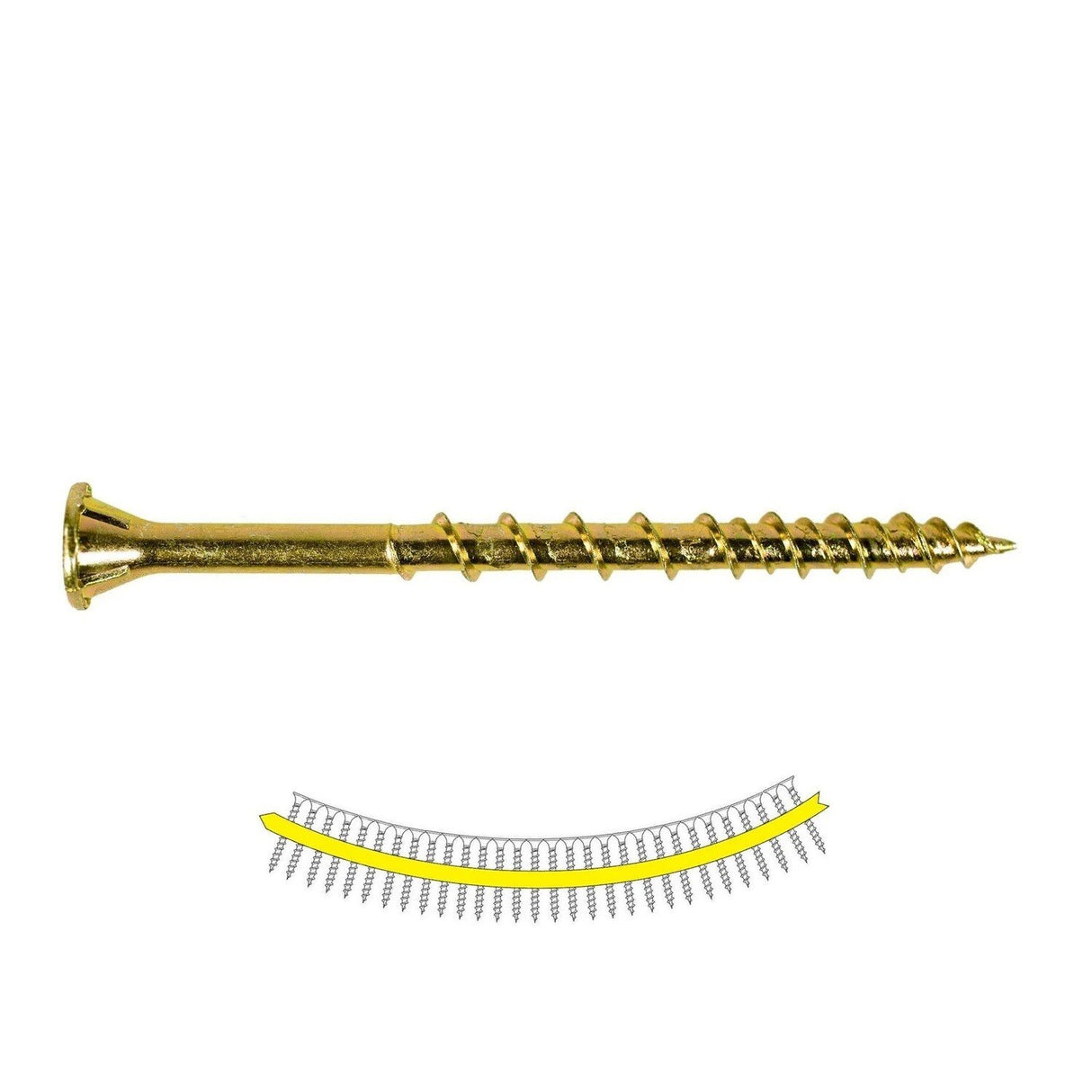 Simpson Strong-Tie HCKWSV212S Strong-Drive (#9 x 2-1/2") T25 Subfloor Collated Screw - Yellow-Zinc (750 Pack)