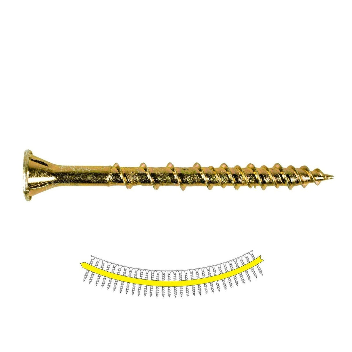 Simpson Strong-Tie HCKWSV2S Strong-Drive (#9 x 2") T25 Subfloor Collated Screw - Yellow-Zinc (1000 Pack)